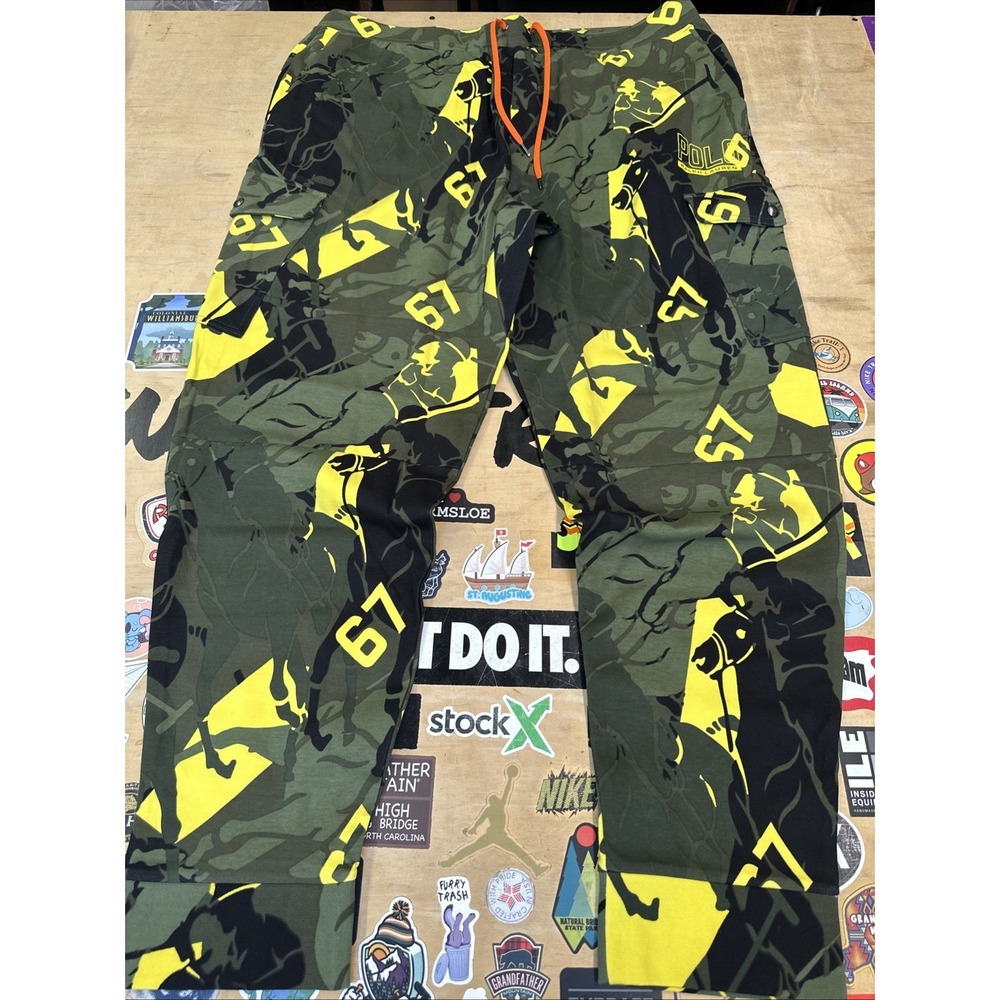 Polo Ralph Lauren Camo‎ Pony Cargo Sweatpant Joggers Green Black Big Tall 3XB